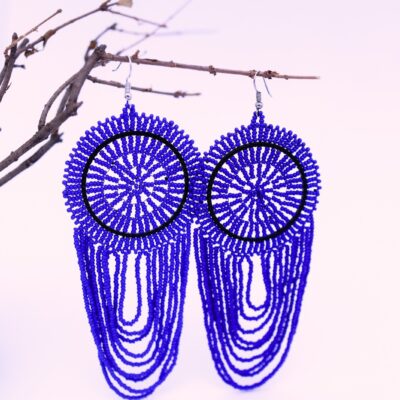 Blue Round Tassel